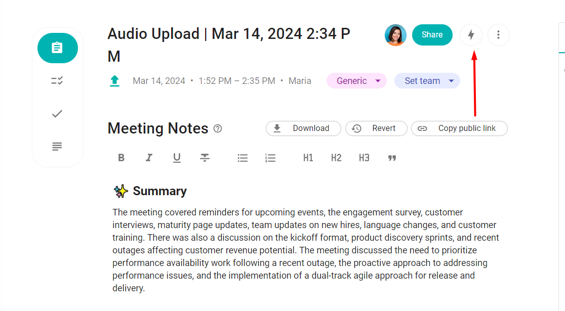 Sembly Meeting Notes – Sembly AI